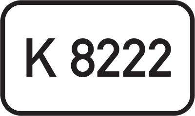 Straßenschild Kreisstraße K 8222