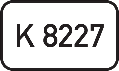 Straßenschild Kreisstraße K 8227