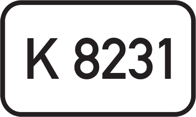 Straßenschild Kreisstraße K 8231