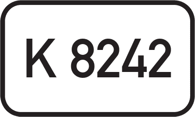 Straßenschild Kreisstraße K 8242