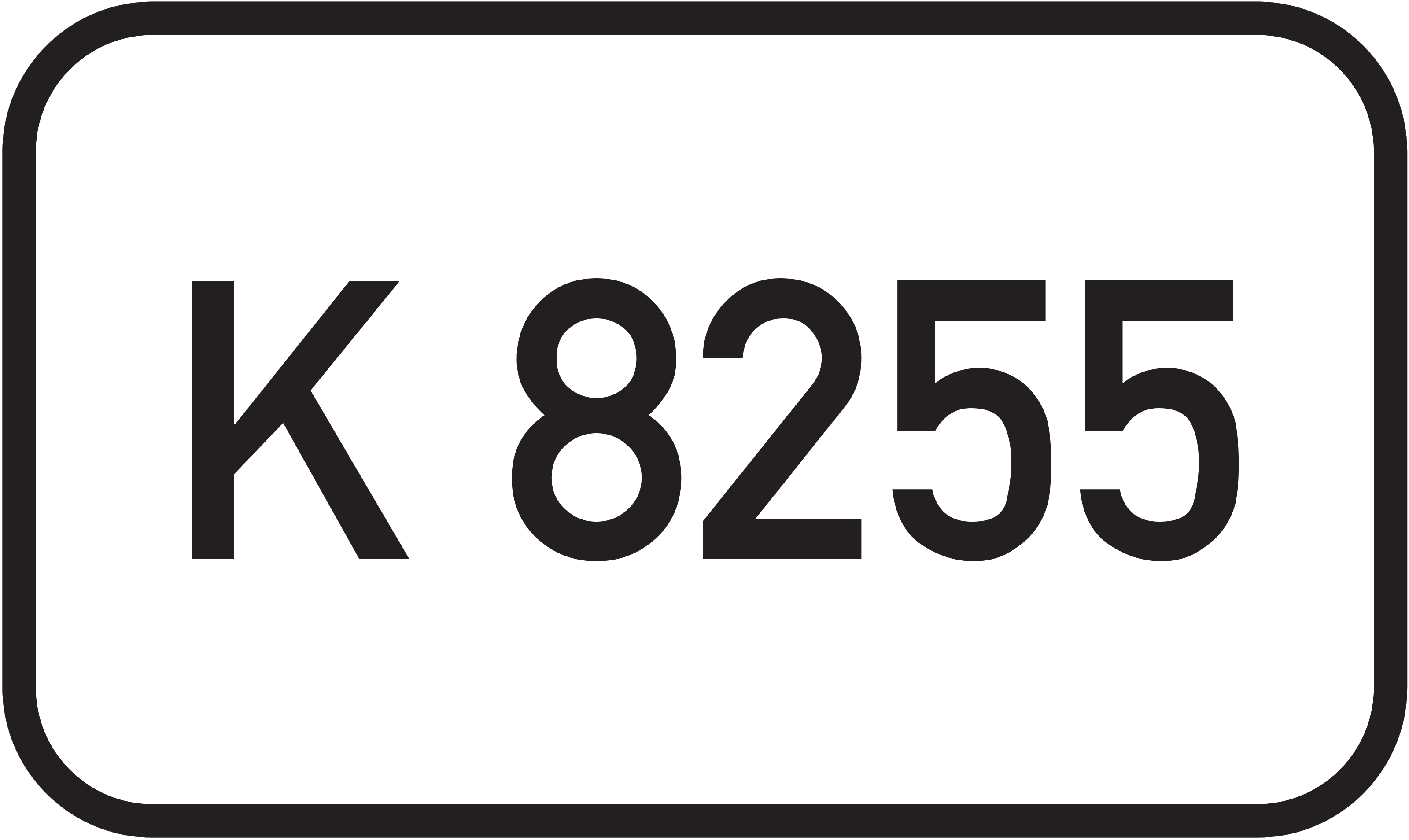 Straßenschild Kreisstraße K 8255