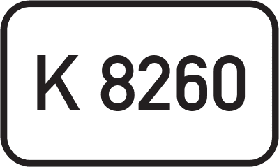 Straßenschild Kreisstraße K 8260