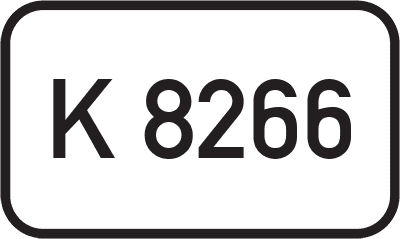 Straßenschild Kreisstraße K 8266