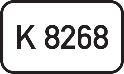 Straßenschild Kreisstraße K 8268