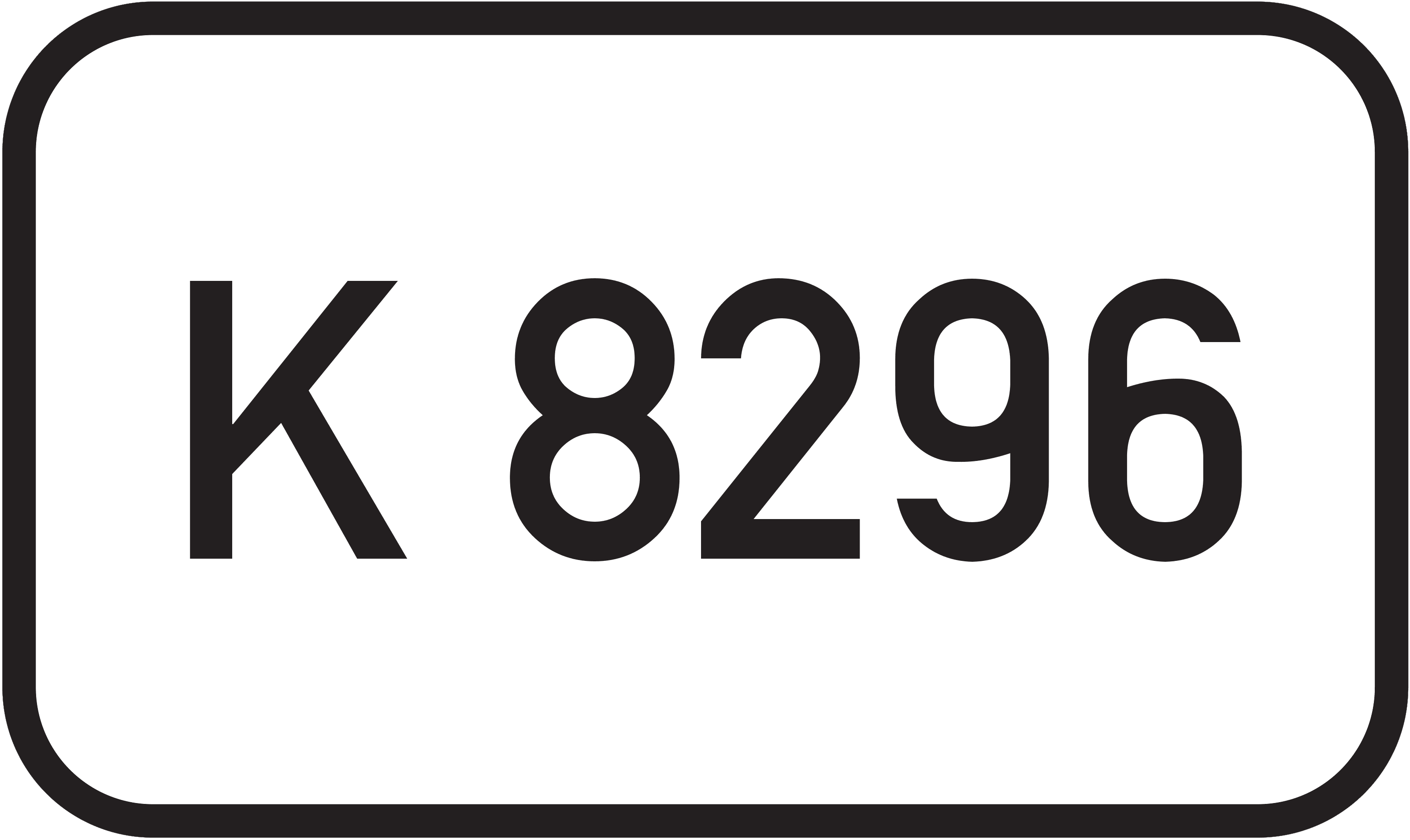 Straßenschild Kreisstraße K 8296