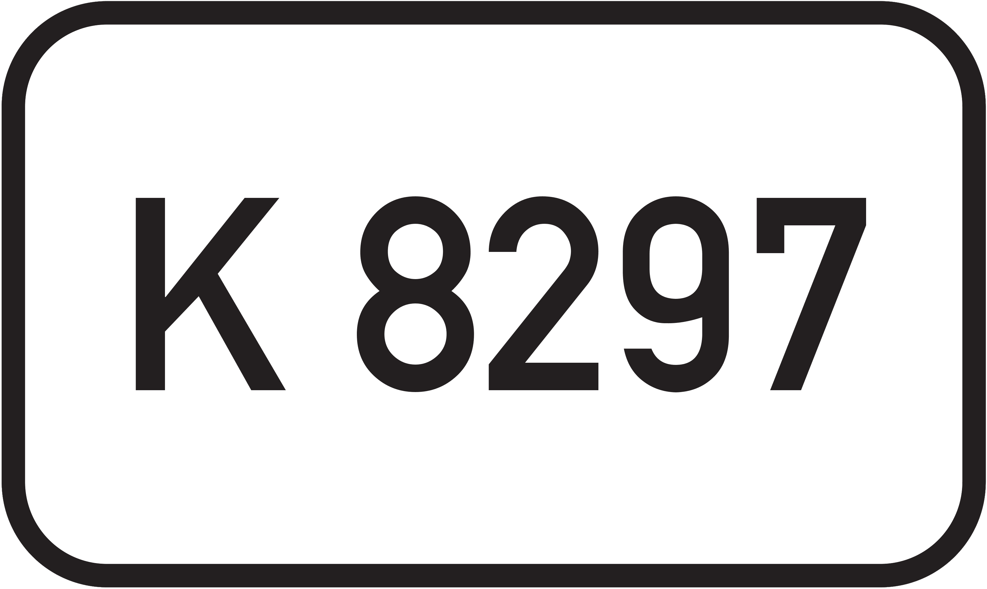 Straßenschild Kreisstraße K 8297