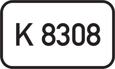 Straßenschild Kreisstraße K 8308