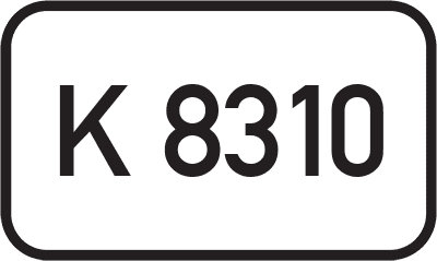 Straßenschild Kreisstraße K 8310