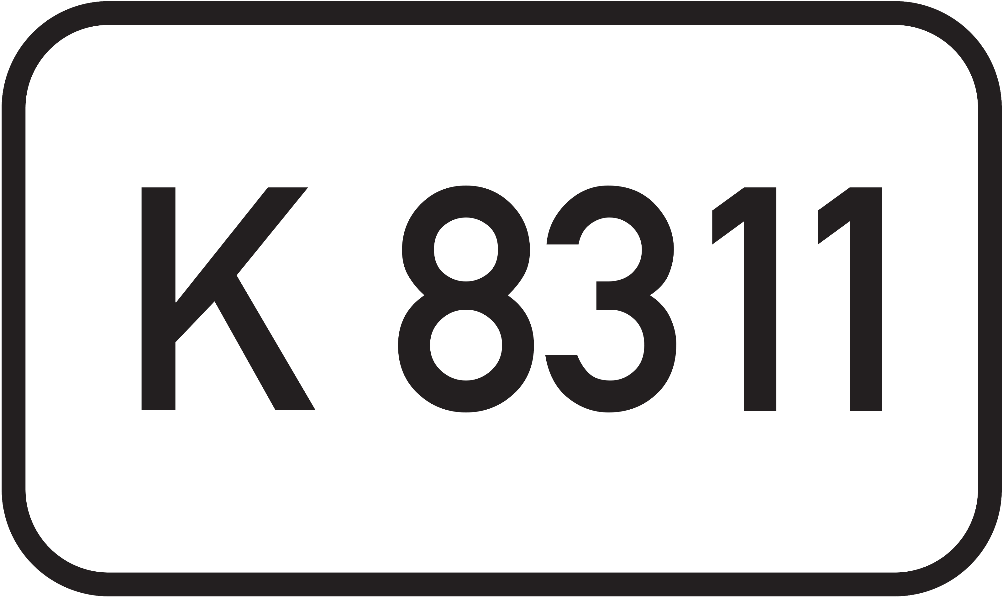 Straßenschild Kreisstraße K 8311