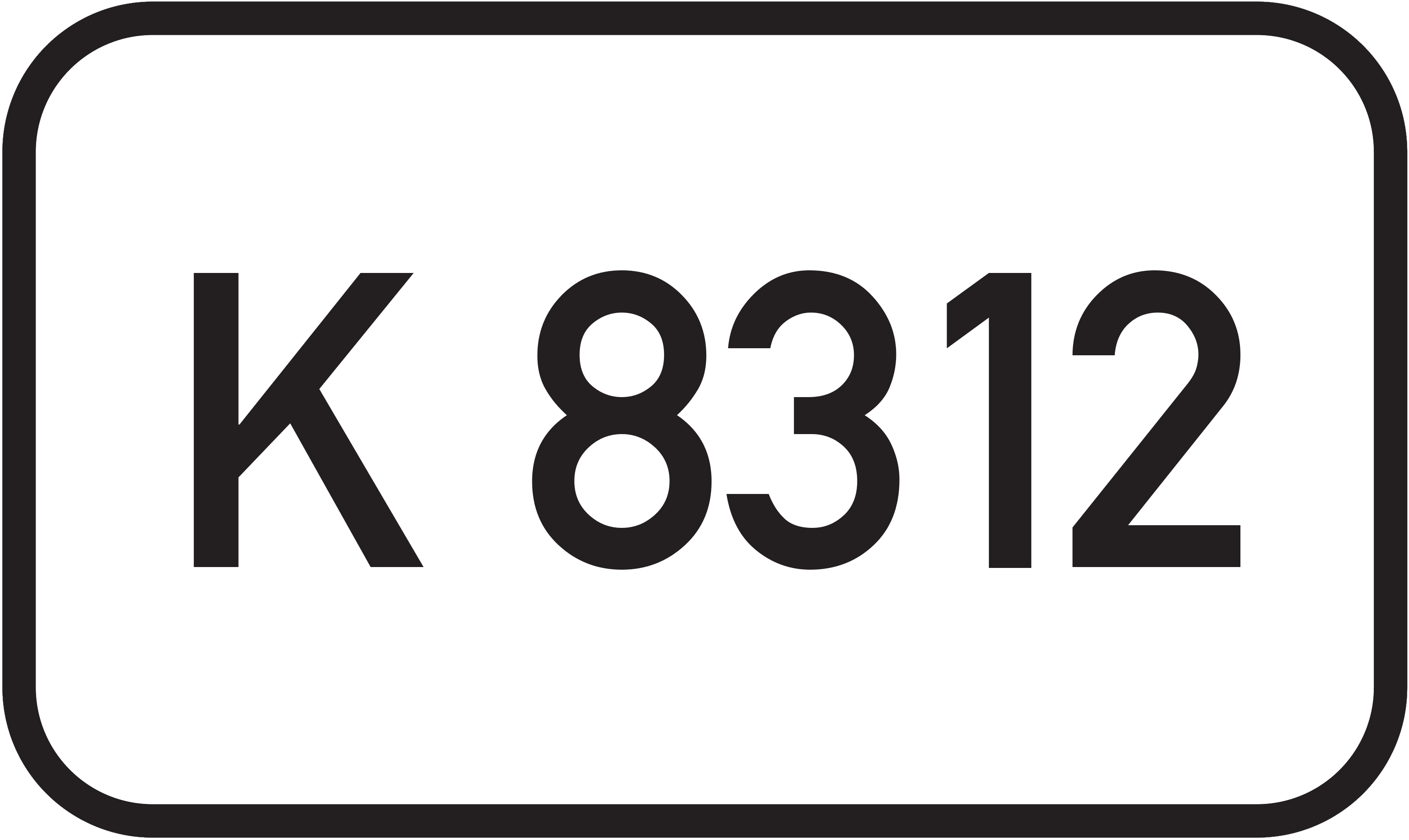 Straßenschild Kreisstraße K 8312