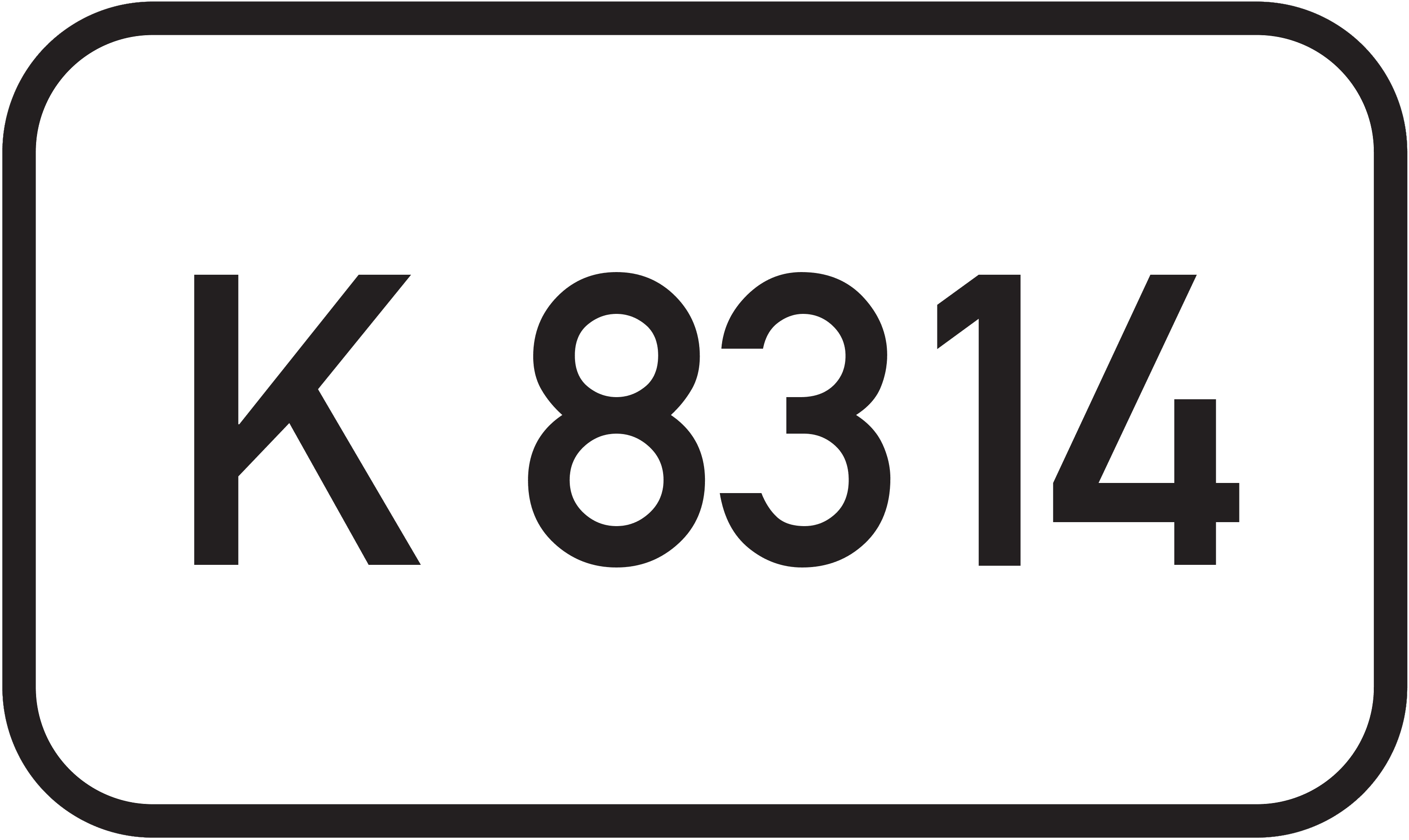 Straßenschild Kreisstraße K 8314
