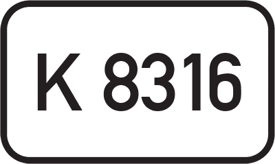 Straßenschild Kreisstraße K 8316