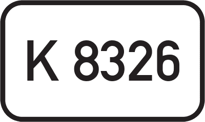Straßenschild Kreisstraße K 8326