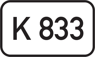 Straßenschild Kreisstraße K 833