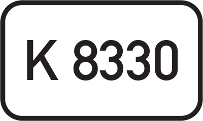 Straßenschild Kreisstraße K 8330