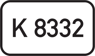 Straßenschild Kreisstraße K 8332