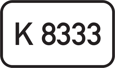 Straßenschild Kreisstraße K 8333