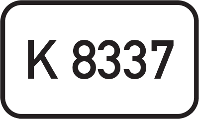 Straßenschild Kreisstraße K 8337