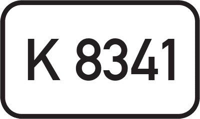 Straßenschild Kreisstraße K 8341