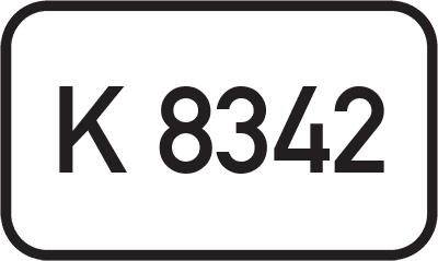 Straßenschild Kreisstraße K 8342