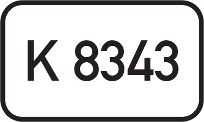 Straßenschild Kreisstraße K 8343