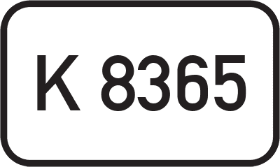 Straßenschild Kreisstraße K 8365