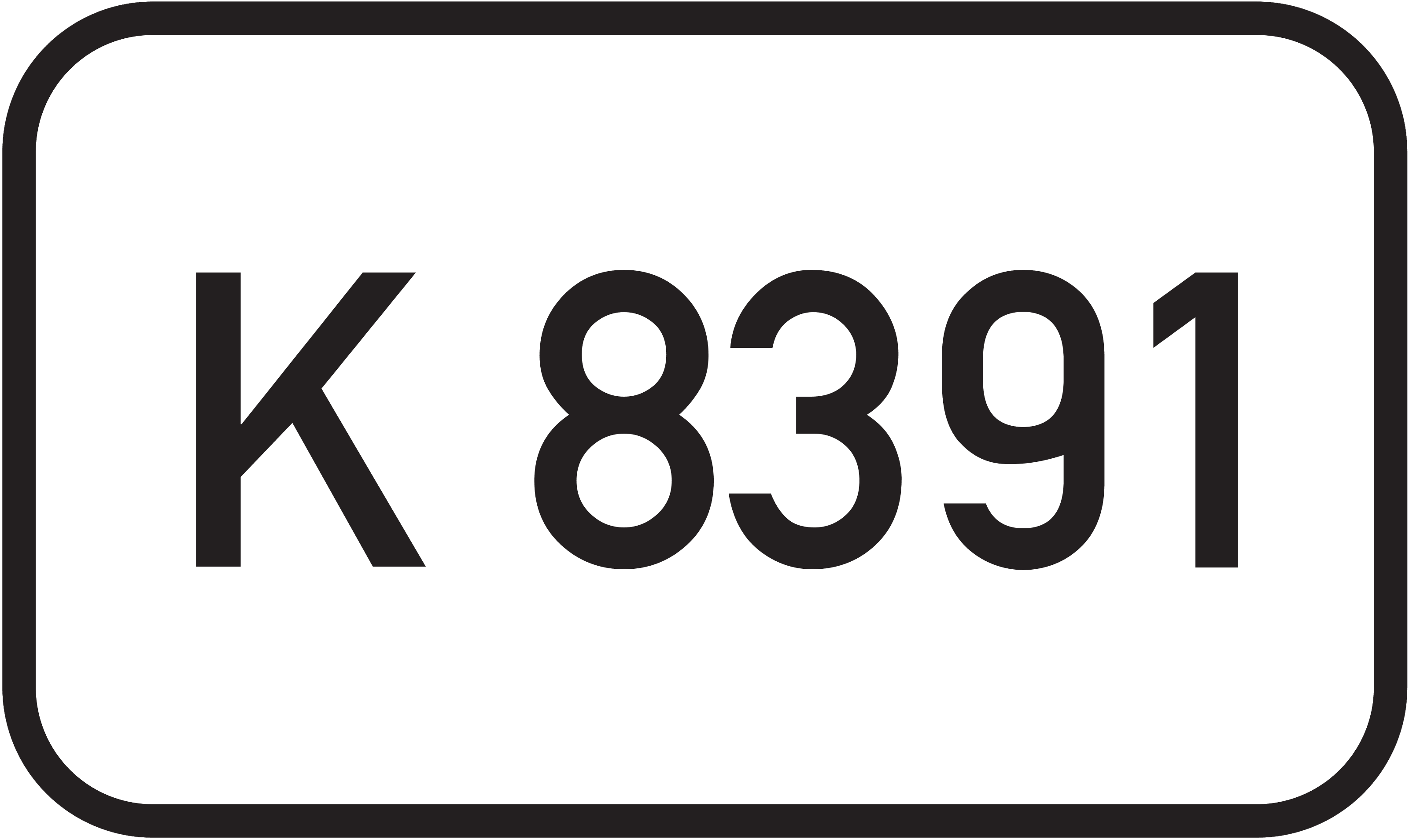 Straßenschild Kreisstraße K 8391