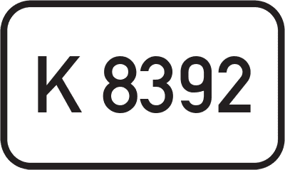 Straßenschild Kreisstraße K 8392