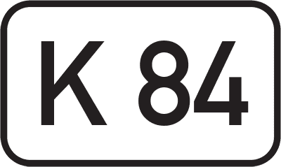 Straßenschild Kreisstraße K 84