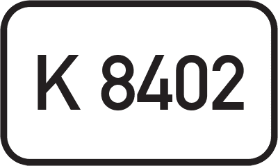 Straßenschild Kreisstraße K 8402