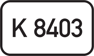Straßenschild Kreisstraße K 8403
