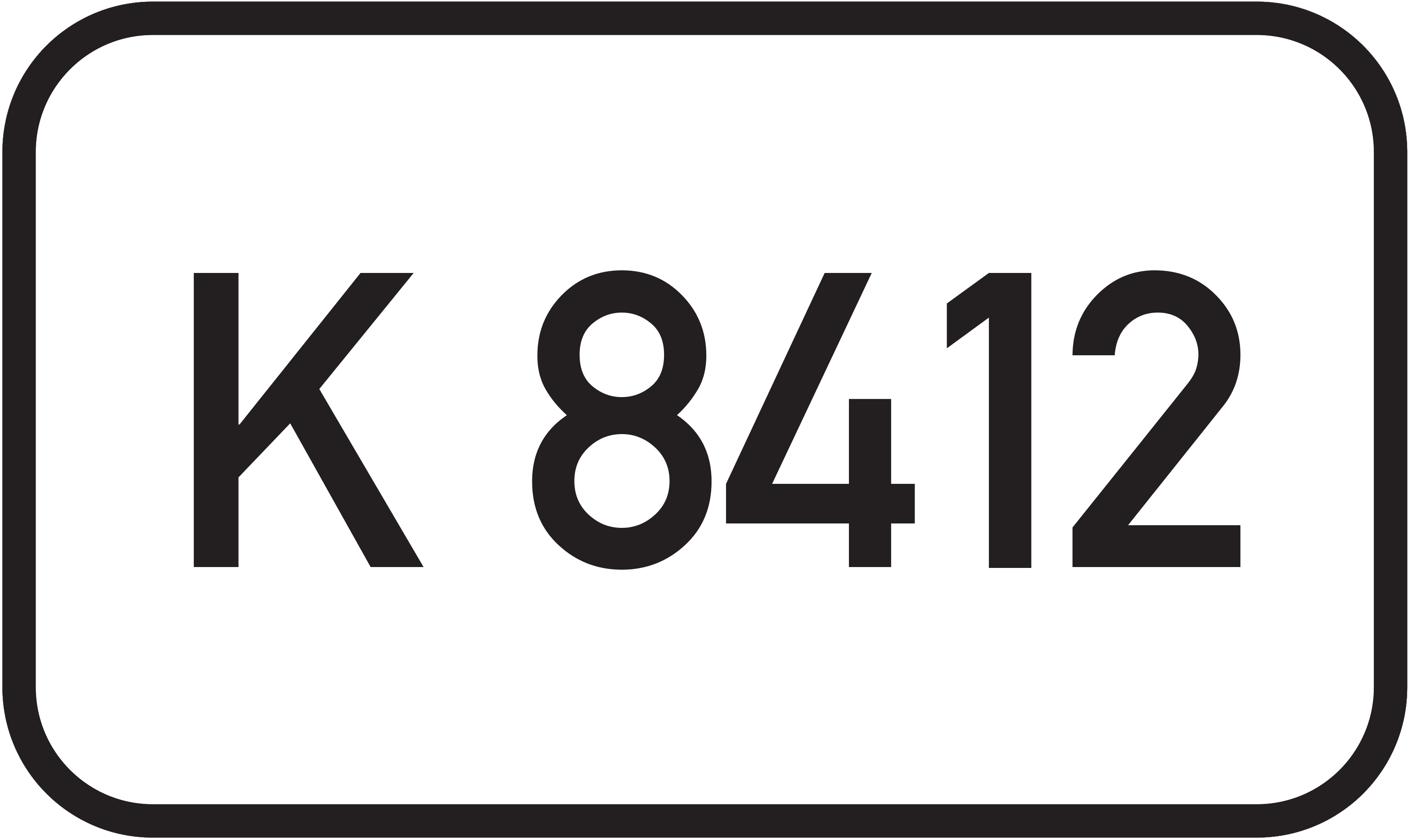 Straßenschild Kreisstraße K 8412