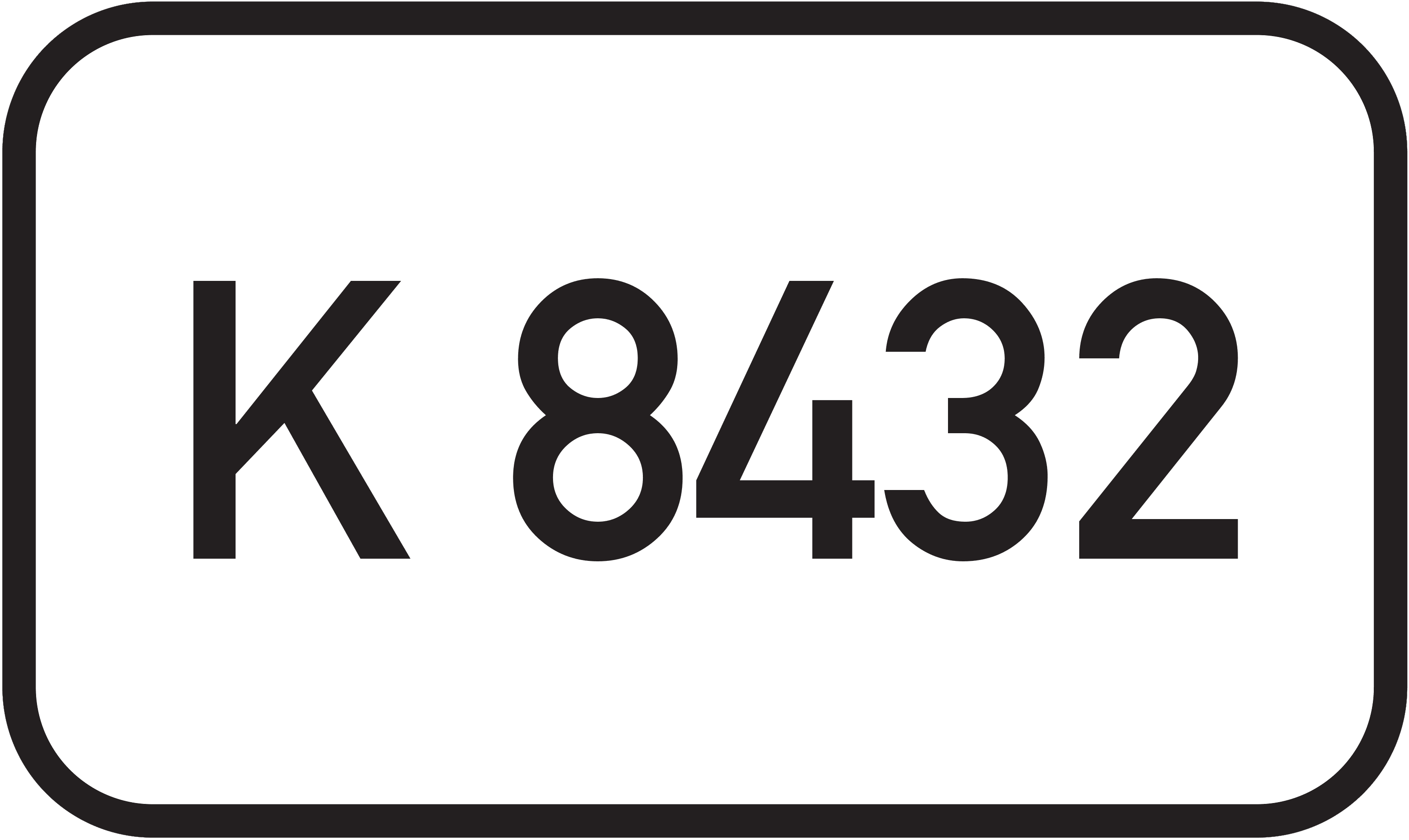 Straßenschild Kreisstraße K 8432