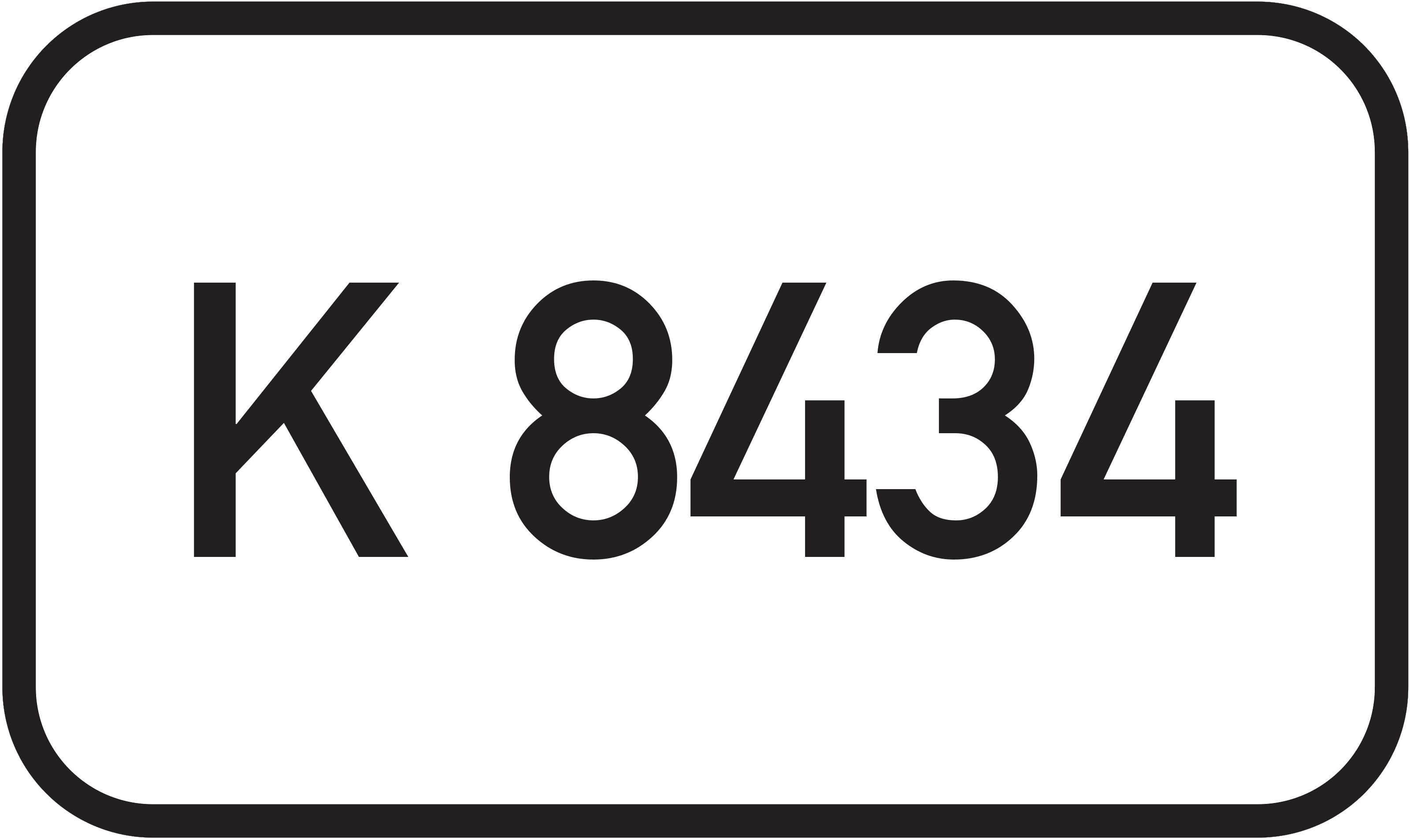 Straßenschild Kreisstraße K 8434