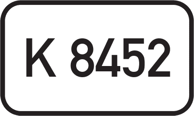 Straßenschild Kreisstraße K 8452