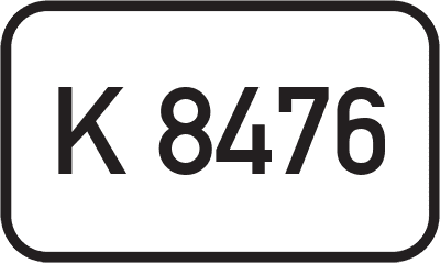 Straßenschild Kreisstraße K 8476