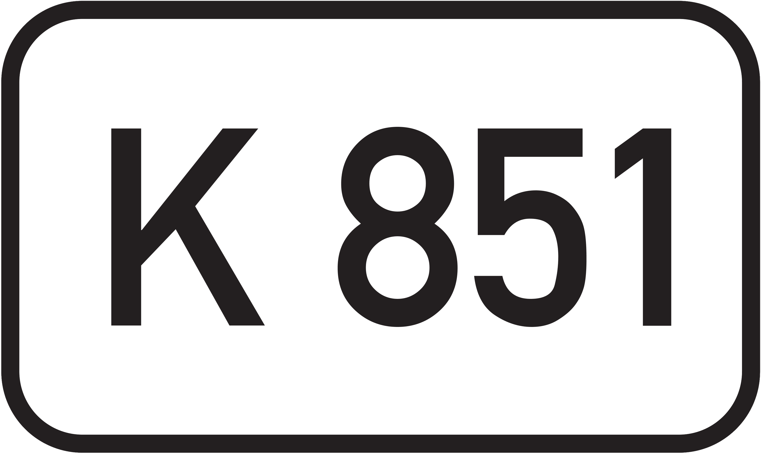 Straßenschild Kreisstraße K 851