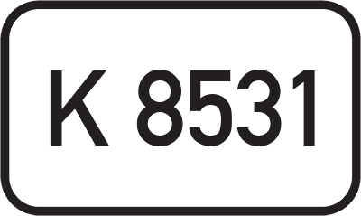 Straßenschild Kreisstraße K 8531