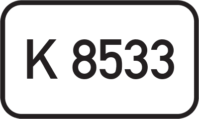 Straßenschild Kreisstraße K 8533