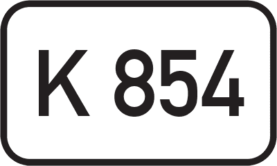 Straßenschild Kreisstraße K 854