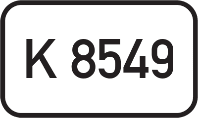 Straßenschild Kreisstraße K 8549