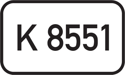 Straßenschild Kreisstraße K 8551