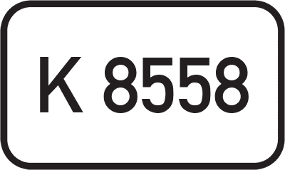 Straßenschild Kreisstraße K 8558