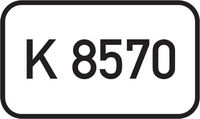 Straßenschild Kreisstraße K 8570