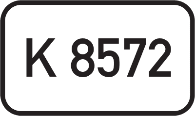 Straßenschild Kreisstraße K 8572