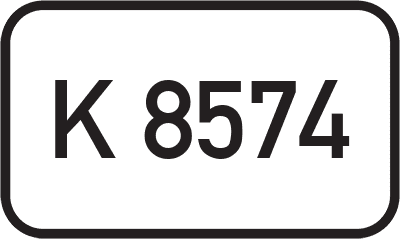 Straßenschild Kreisstraße K 8574