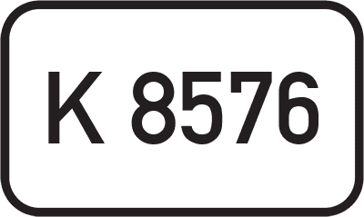 Straßenschild Kreisstraße K 8576