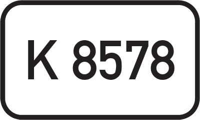 Straßenschild Kreisstraße K 8578