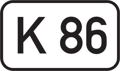 Straßenschild Kreisstraße K 86