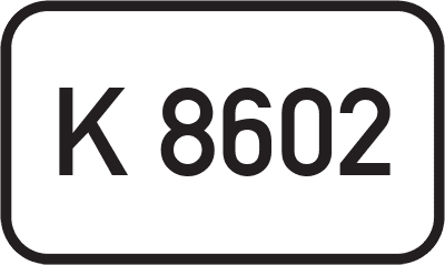 Straßenschild Kreisstraße K 8602